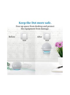 Y&D All New 4th Gen Acrylic Holder for Dot4/5, Smart Speaker Stand, Space Saving Solution Bracket Shelf Compatible with Dot5 & Dot4 - A transparent and elegant bracket  - Image 3