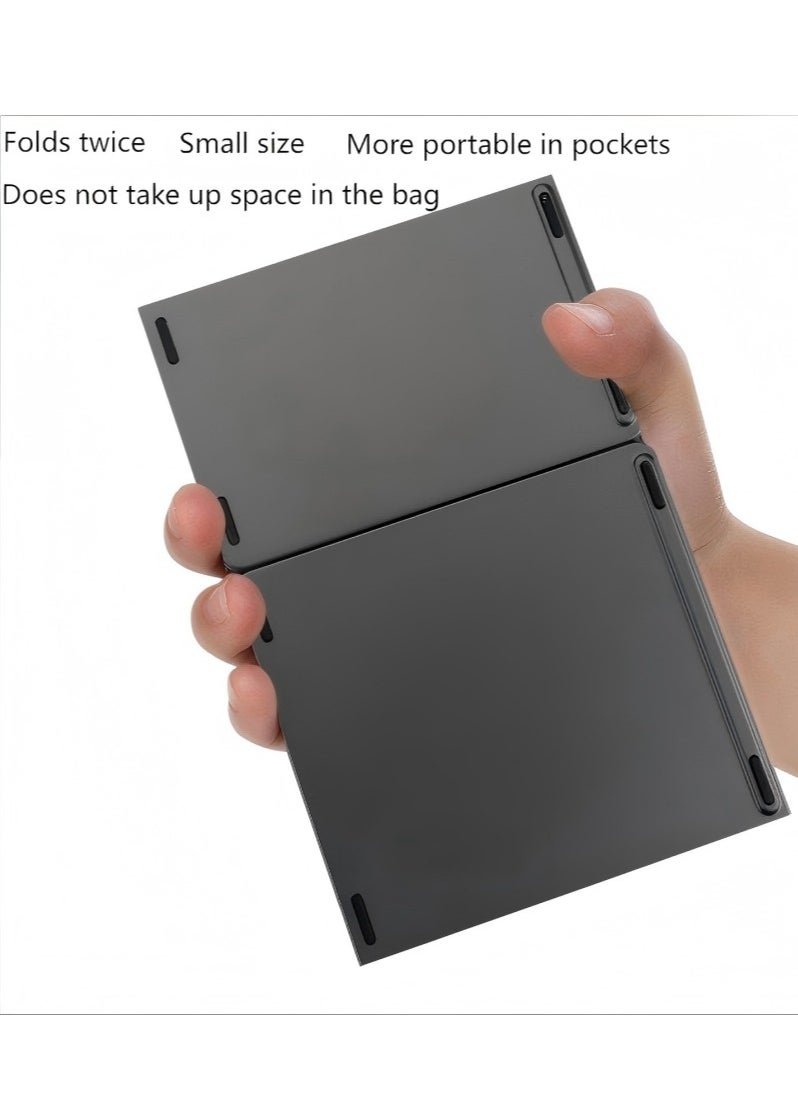 Beautiful Foldable Keyboard B033 Wireless Mini Triple Folding C-Port Bluetooth Keyboard with Touchpad Keyboard  - Image 3