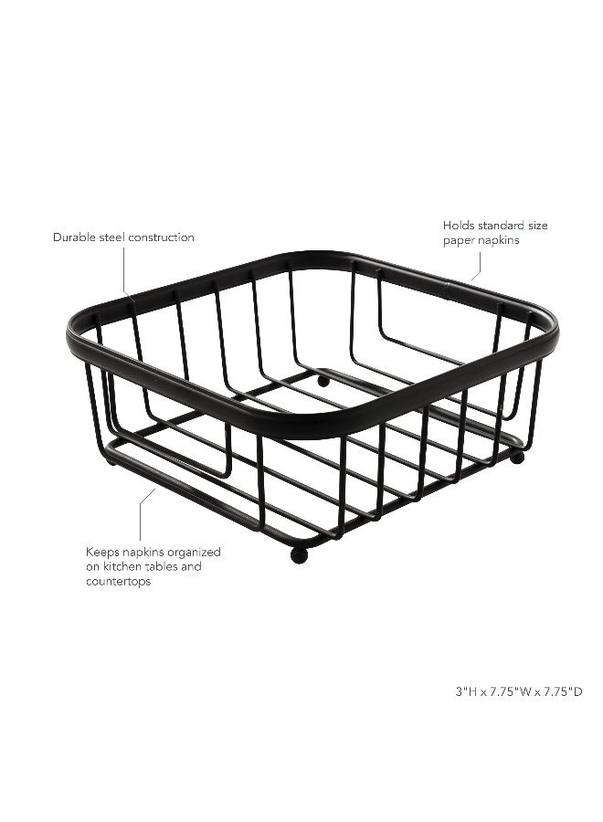 Spectrum 010591016458 Ashley Flat Napkin Holder, Black - Image 2