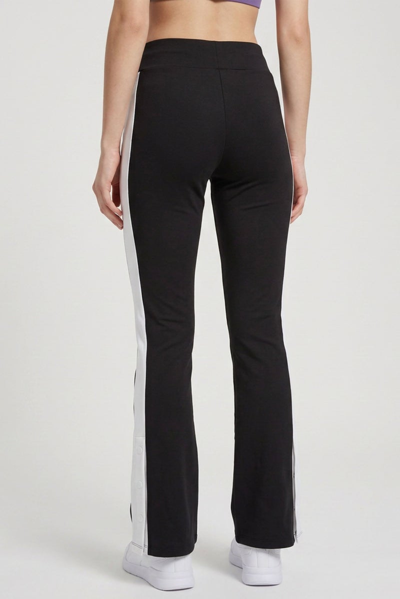 PUMA Women Sportswear Fit Flared Popper Training Leggings, Black - Image 4