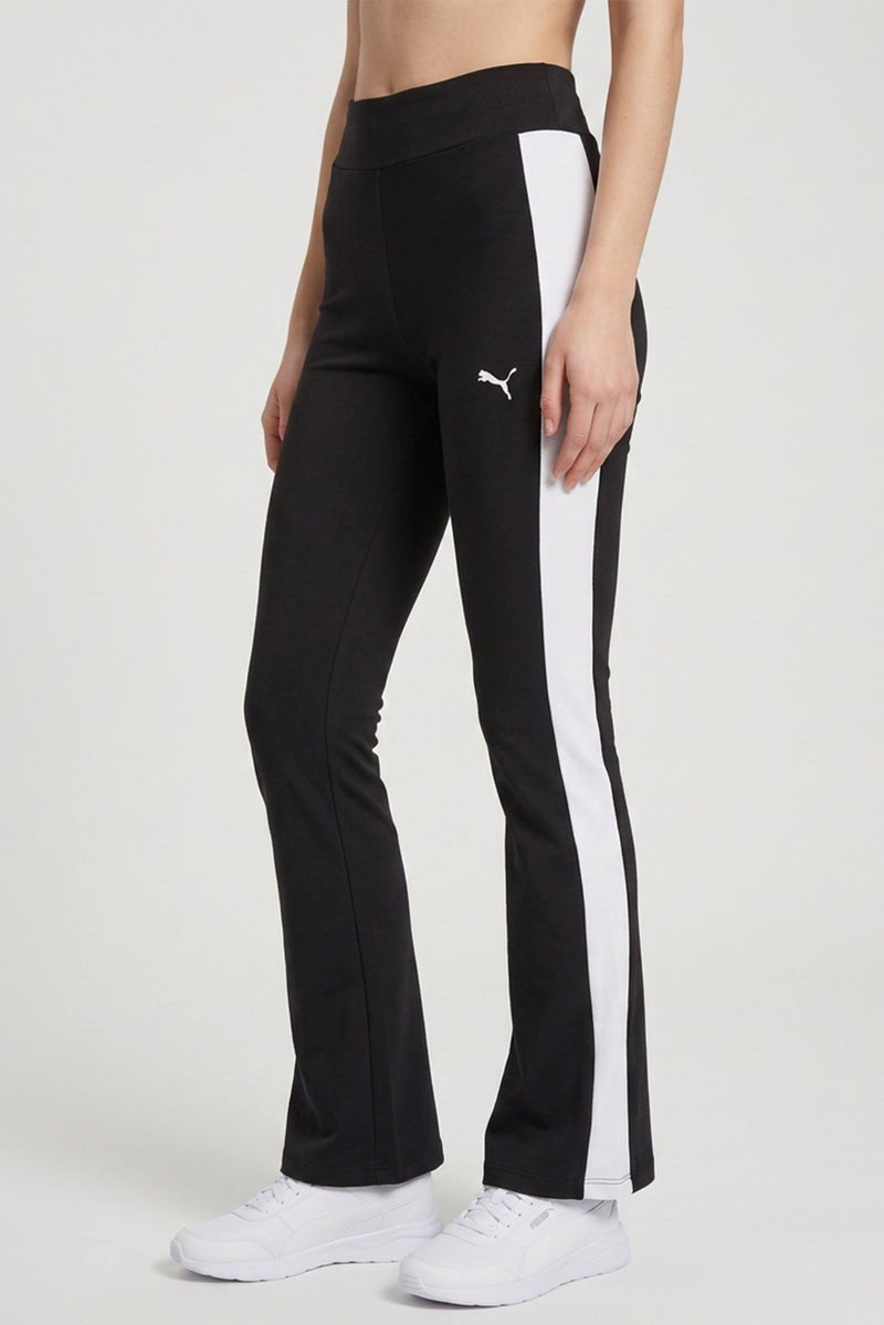 PUMA Women Sportswear Fit Flared Popper Training Leggings, Black - Image 2
