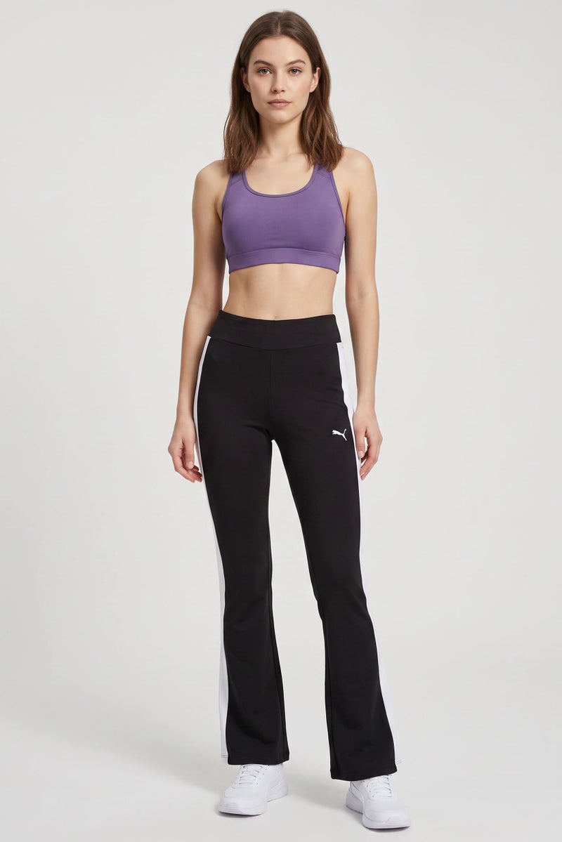 PUMA Women Sportswear Fit Flared Popper Training Leggings, Black - Image 3