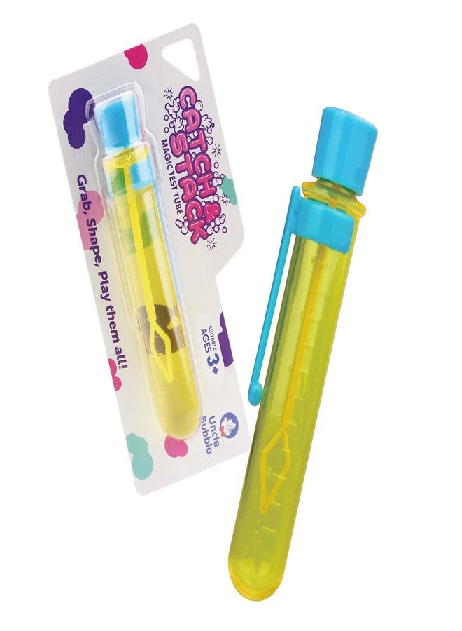 Uncle Bubble Catch & Stack Touchable Bubble Test Tube - Grab, Shape, Play Them All! Blow a Cloud of Pearl Sized Bubbles That You can Catch and Stack. - Image 1
