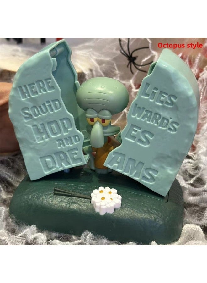 Loquat 2024 KFC  SpongeBob Squarepants Toy Squidward Patrick Plankton Boss Crab Doll Ornaments-Color:Single Style 20.24million Holy Squidward - Image 1