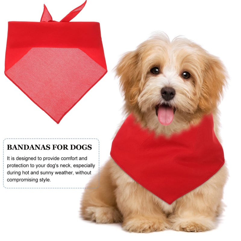 Red Dog Bandanas Set Of 4 Washable Pet Costume Accessories For Photos Outings Parties - Image 3