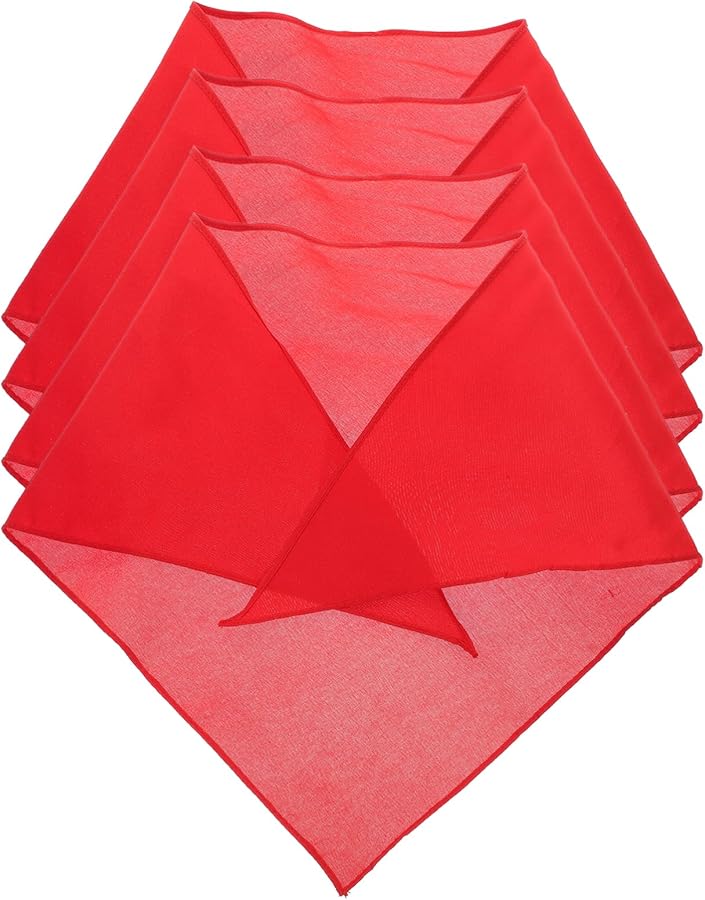 Red Dog Bandanas Set Of 4 Washable Pet Costume Accessories For Photos Outings Parties - Image 1