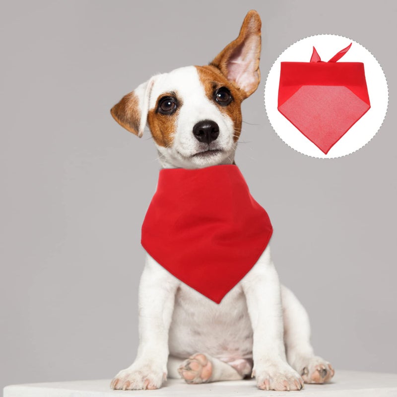 Red Dog Bandanas Set Of 4 Washable Pet Costume Accessories For Photos Outings Parties - Image 5