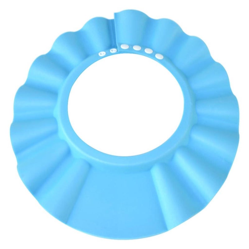HOOYEE Safe Shampoo Shower Bathing Protection Bath Cap Soft Adjustable Visor Hat for Toddler Baby Kids Children Blue