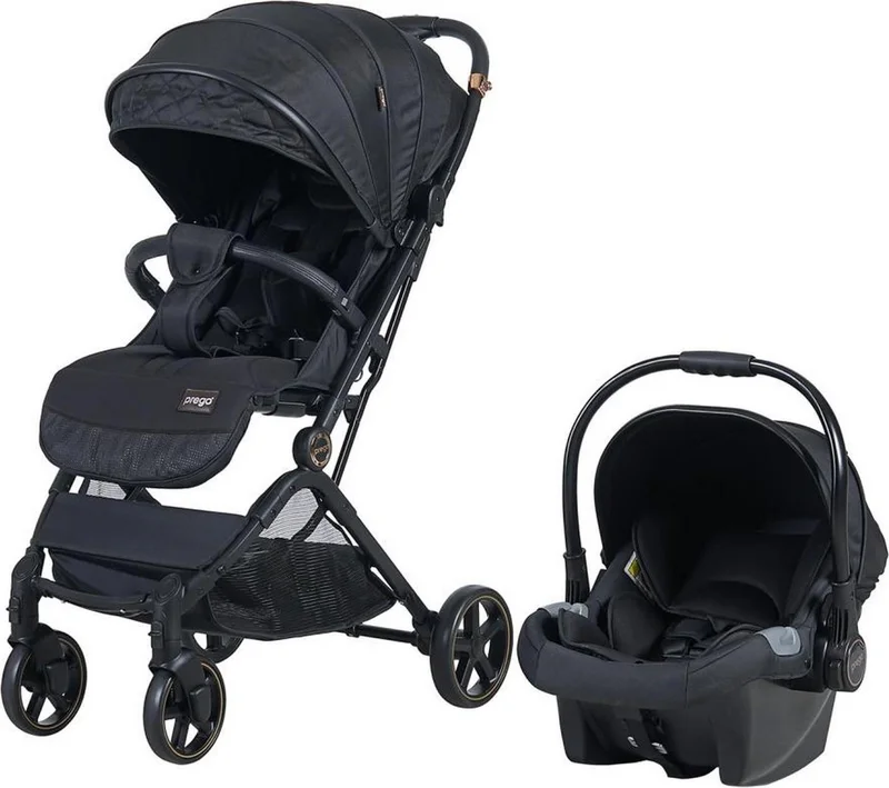 Prego Solo Travel Baby Stroller Black