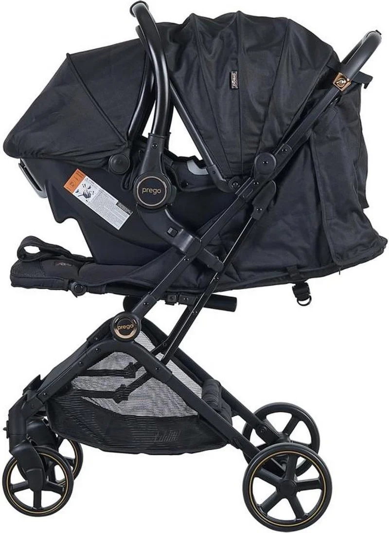 Prego Solo Travel Baby Stroller Black