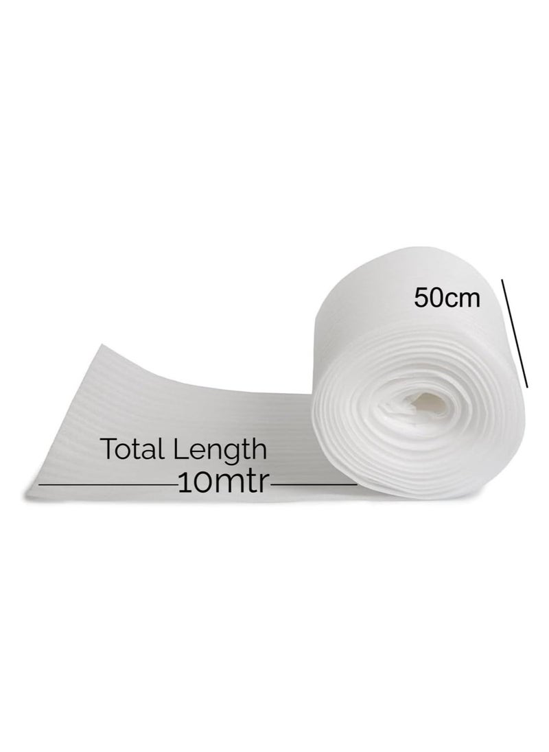 Generic - Health Express Packaging 2mm Foam Roll 50cm x 10mtr for Safe Shipping Non-Abrasive Foam Cushion for Fragile Goods, Shipping, and Storage Ideal Wrap for Protecting Delicate Items - Pack of 1 - Image 1
