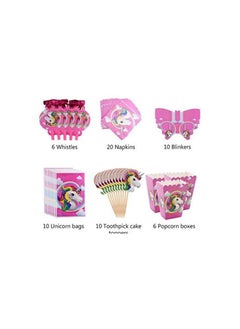 Chabeia 139PCS Unicorn Birthday Decorations and Tableware Kit – Complete Unicorn Party Supplies Set for Girls, Amazing Party Decorations for a Unique Birthday Celebration  - Image 5