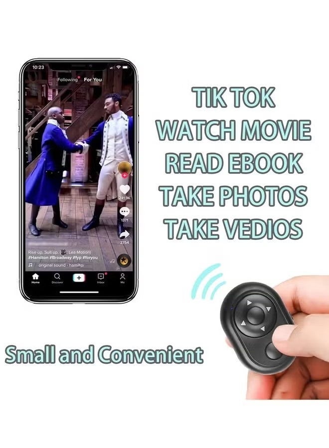Bluetooth Phone Page Turner & Scroll Controller Wireless Remote Camera Shutter for Smartphones & Tablets Compatible with iOS & Android - Image 4