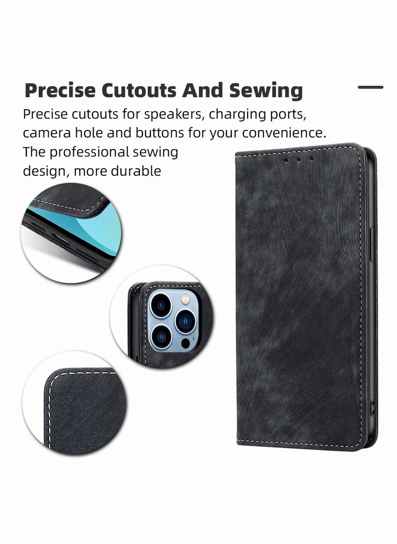 Motim - Iphone 14 Pro /14 Pro Max Wallet Case with Card Holders, Vintage Slim Leather Magnetic Case Shockproof Hard Protective Phone Case with Pocket and Stand, Iphone 14 Pro /14 Pro Max Case Cover - Image 1