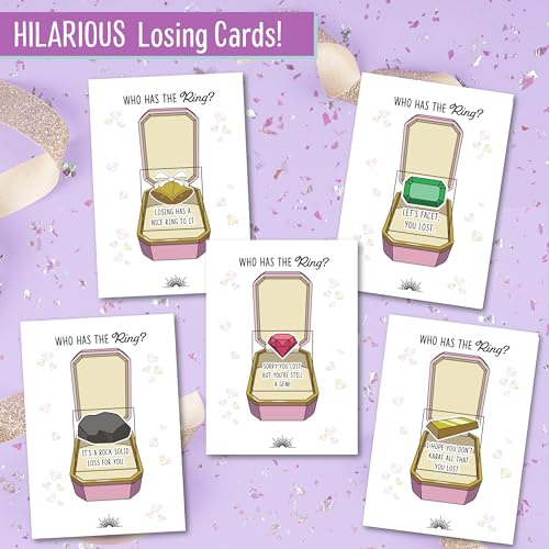 COTIER BRAND Who Has The Ring Bridal Shower Scratch Off Game - Hilarious Losing Phrases on Ticket Cards - Easy to Play - Funny Wedding Shower or Fun Engagement Party Game Idea for 30 Guests - Image 5