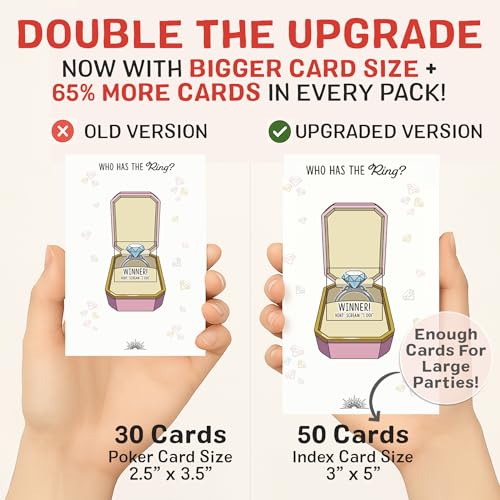COTIER BRAND Who Has The Ring Bridal Shower Scratch Off Game - Hilarious Losing Phrases on Ticket Cards - Easy to Play - Funny Wedding Shower or Fun Engagement Party Game Idea for 30 Guests - Image 3