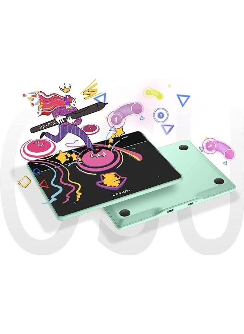 XP-PEN Deco Fun Xs Green Graphics Tablet Android Mac Linux Windows Chrome Os  - Image 2