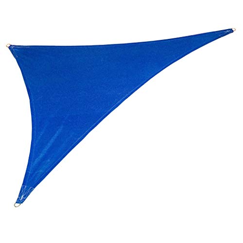 Coolaroo 473983 Coolhaven Shade Sail with Hardware Kit, 15'x12'x9' Right Triangle, Sapphire - Image 1