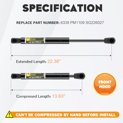 AEagle Front Hood lift supports Struts Shocks 6339 Compatible with Acura MDX 2007-2013 - Image 2