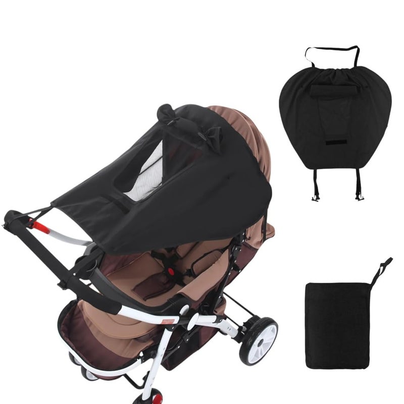 IBLUELOVER Universal Stroller Sun Shade UV Protection Baby Stroller Sun Cover Waterproof Stroller Cover with Viewing Window for OutdoorOnly Sun Cover - Image 1