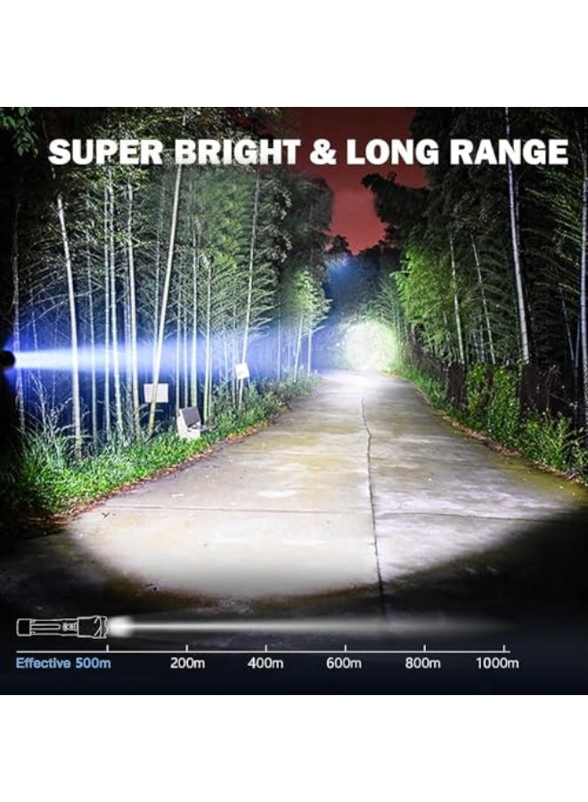 Flashlight LED Rechargeable,Torch Light,10000Lumens with 7 Light Modes Flash Light,IPX6 Waterproof,Zoomable,Handheld Emergency Light for Outdoor Camping Hiking - Image 2