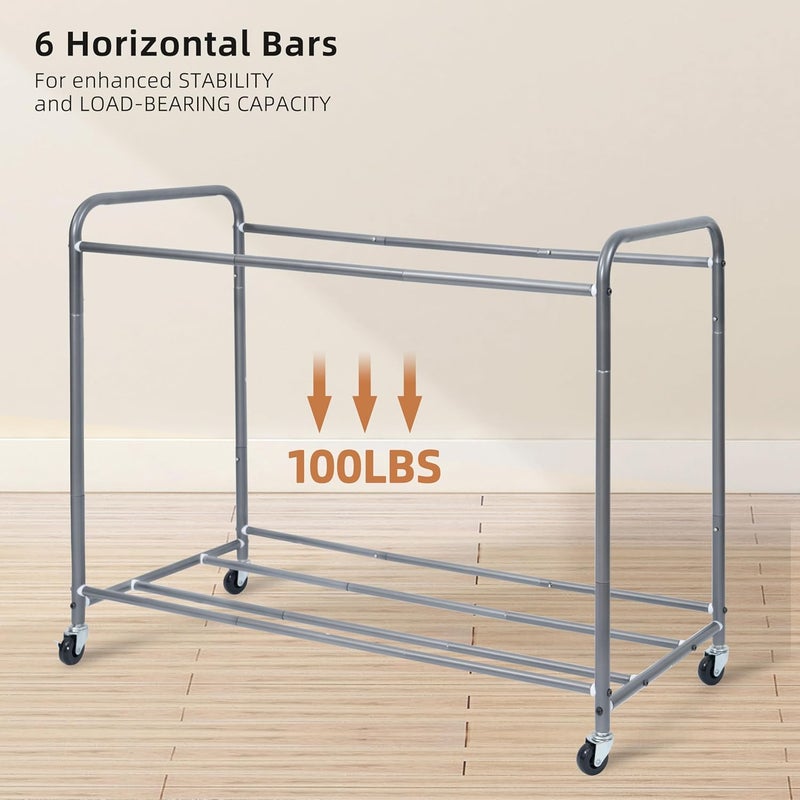 STORAGE MANIAC 4 Section Laundry Sorter With Wheels, Basket Separator, Divider With 4 Removable Bags, Brown - Image 2