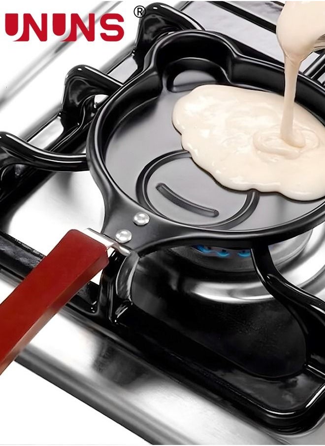 UNUNS - Mini Crepe Maker With 3 Animals Shape Molds,Mini Pancake Pan,Mini Egg Frying Pan For Kids,Set Of 3 - Image 1