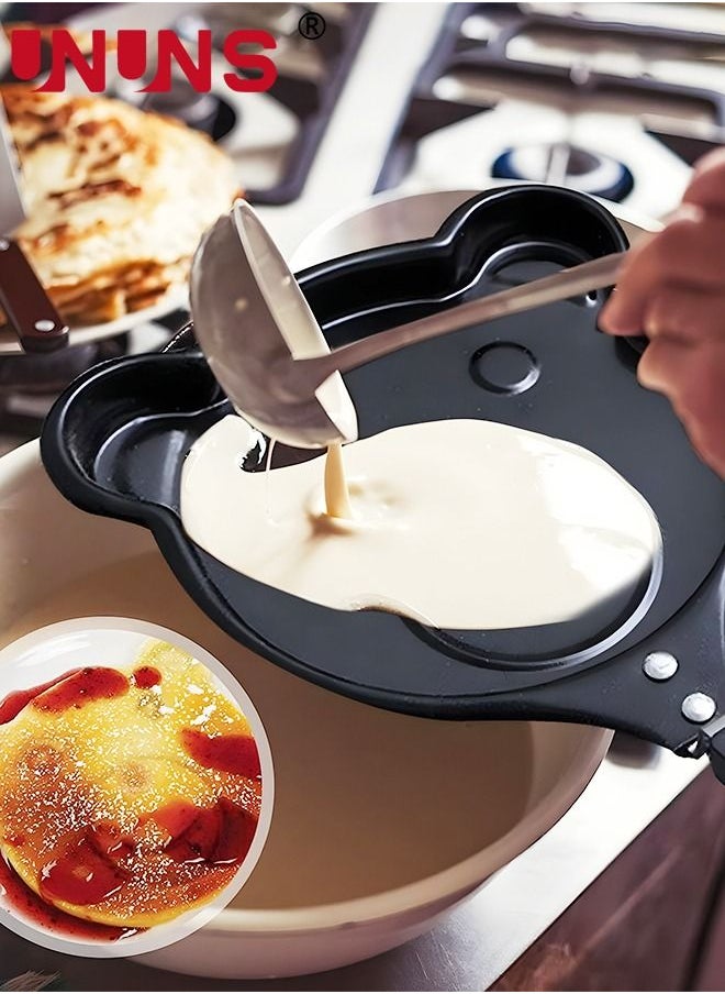 UNUNS - Mini Crepe Maker With 3 Animals Shape Molds,Mini Pancake Pan,Mini Egg Frying Pan For Kids,Set Of 3 - Image 1