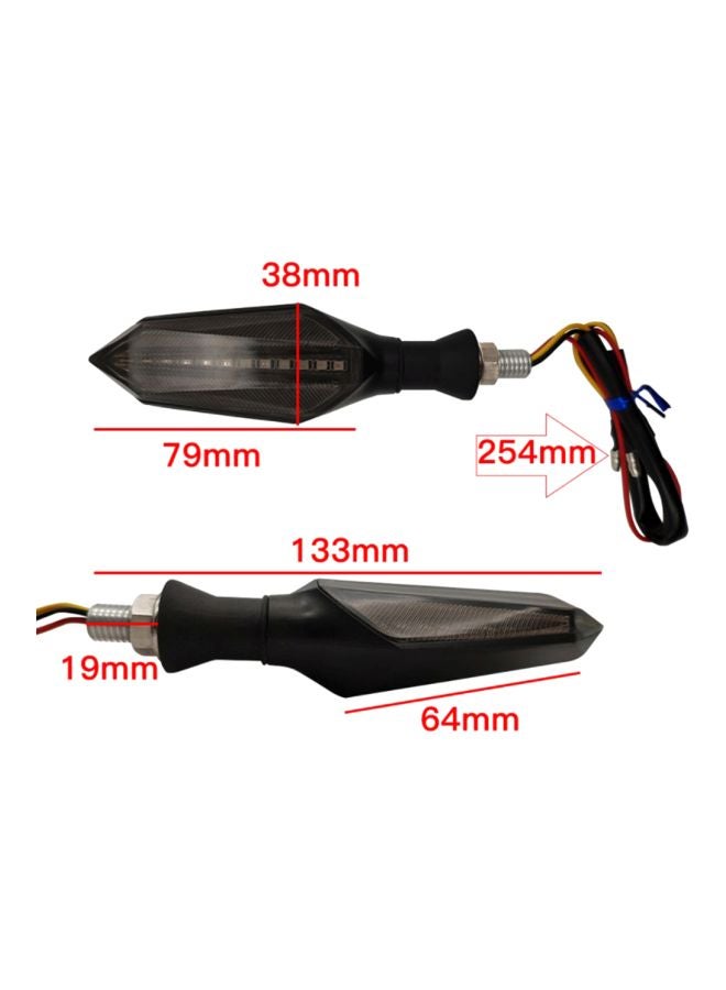 Loquat Double Sided Motorcycle Turn Signal LED Lamp - Image 2