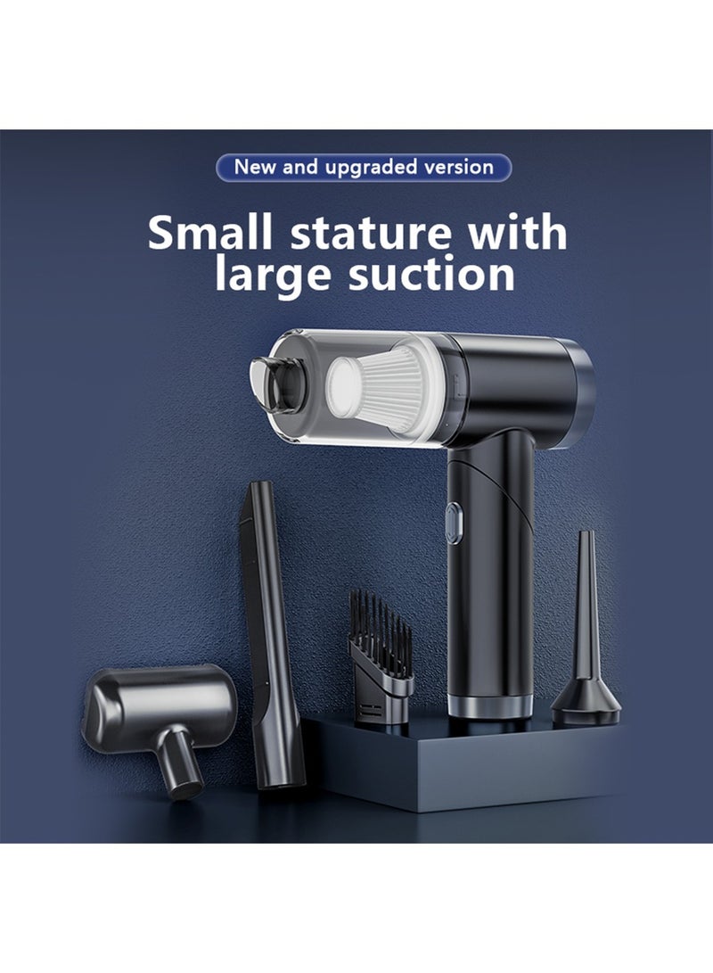 تشانجلي 2 في 1 منفاخ هواء / مكنسة كهربائية صغيرة 4000mAh 120W 8000pa شفط، منفاخ هواء مضغوط قابل للطي مكنسة كهربائية محمولة قابلة لإعادة الشحن منظف لوحة مفاتيح لاسلكي منفاخ هواء مكنسة كهربائية للسيارة للكمبيوتر/السيارة/المنزل - Image 2