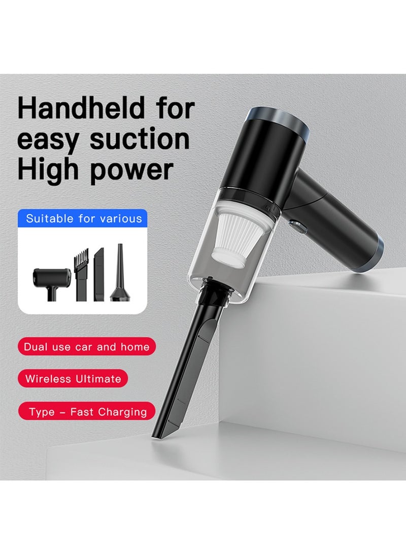 تشانجلي 2 في 1 منفاخ هواء / مكنسة كهربائية صغيرة 4000mAh 120W 8000pa شفط، منفاخ هواء مضغوط قابل للطي مكنسة كهربائية محمولة قابلة لإعادة الشحن منظف لوحة مفاتيح لاسلكي منفاخ هواء مكنسة كهربائية للسيارة للكمبيوتر/السيارة/المنزل - Image 4