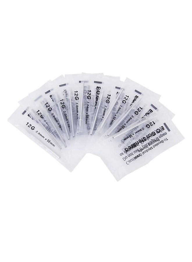 NIBEMINENT 100-Piece Disposable Piercing Needle Set Silver - Image 3