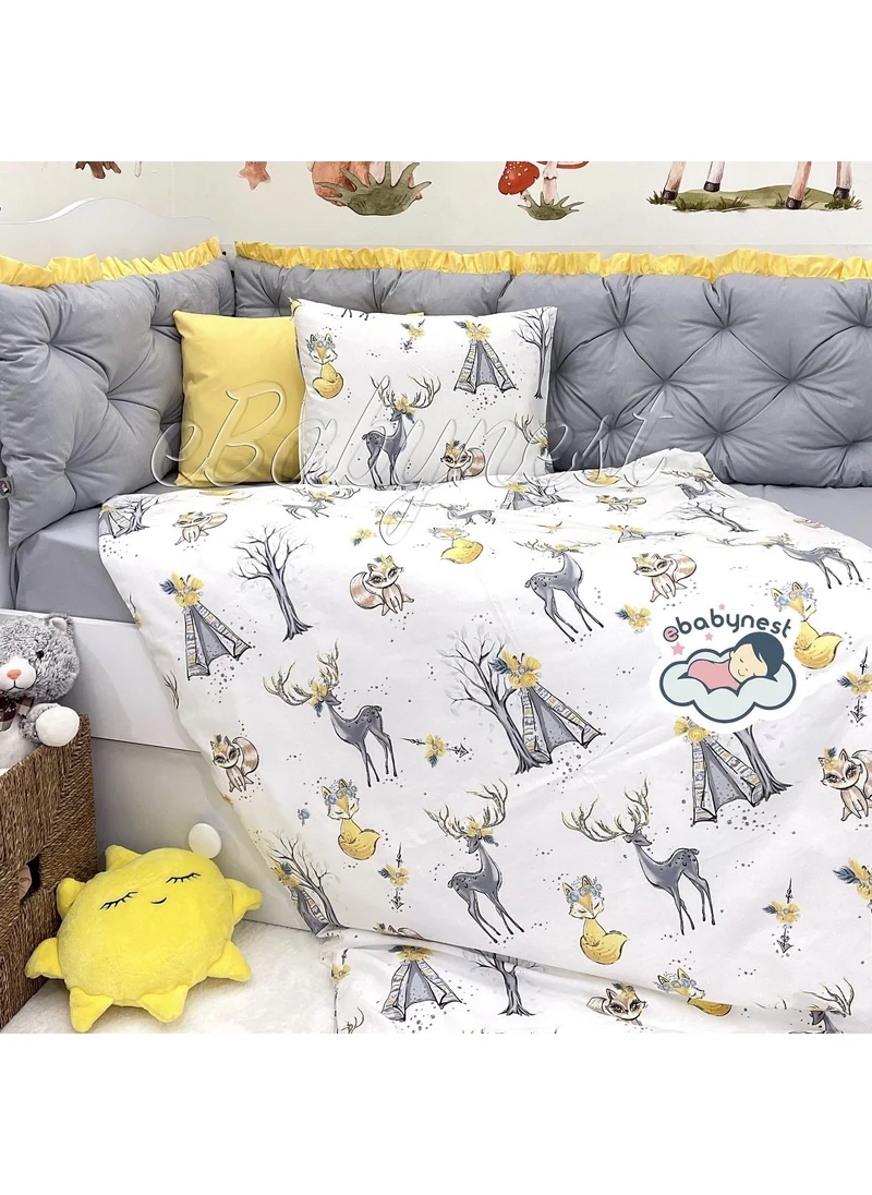 Ebabynest Cute Animals Series Gray Yellow Sleeping Set