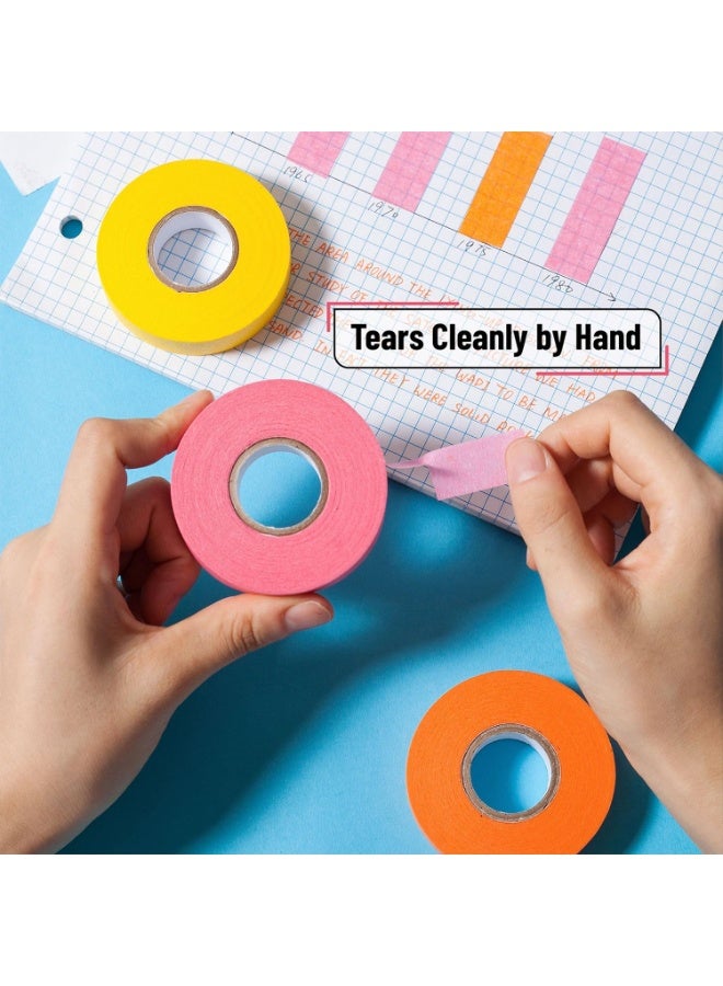 شريط لاصق ملون، 7 لفات، شريط ملون قابل للكتابة، سهل التمزيق، مجموعة شريط لاصق للحرف اليدوية، وضع العلامات، التصنيف الزخرفي، DIY - Image 5