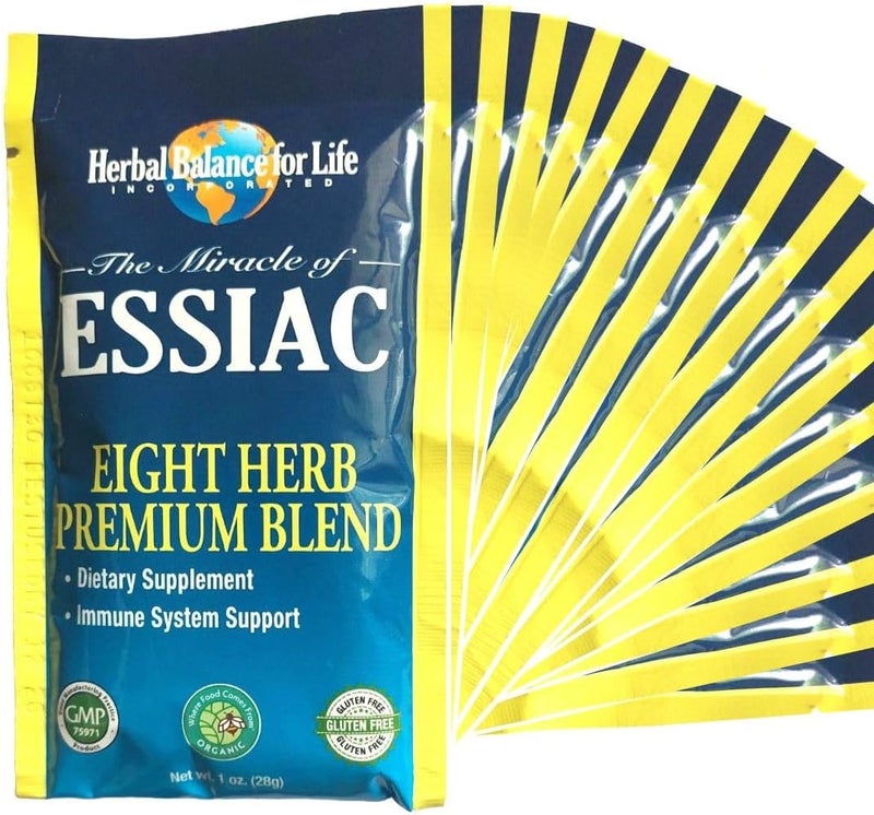 Herbal Balance for Life Organic Essiac Tea 8 Herb Blend - 16 Packs, 128 Servings, Premium Dietary Supplement for Immune System Support - Image 1