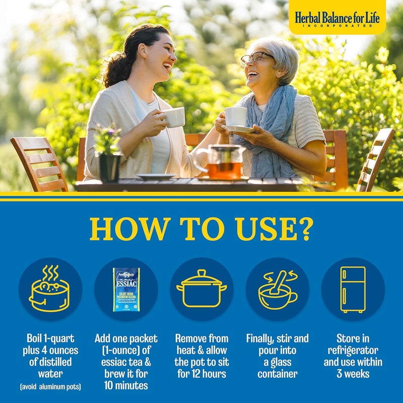 Herbal Balance for Life Organic Essiac Tea 8 Herb Blend - 16 Packs, 128 Servings, Premium Dietary Supplement for Immune System Support - Image 3