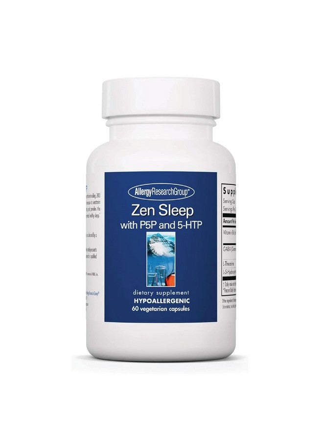 اليرجي ريسيرتش جروب مكمل غذائي Zen Sleep من Allergy Research Group - يدعم النوم الصحي الطبيعي، P5P، 5-HTP، GABA، L-Theanine، توازن الجهاز العصبي، مضاد للحساسية، كبسولات نباتية - 60 كبسولة - Image 1