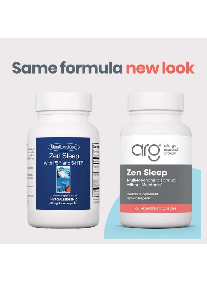 اليرجي ريسيرتش جروب مكمل غذائي Zen Sleep من Allergy Research Group - يدعم النوم الصحي الطبيعي، P5P، 5-HTP، GABA، L-Theanine، توازن الجهاز العصبي، مضاد للحساسية، كبسولات نباتية - 60 كبسولة - Image 2