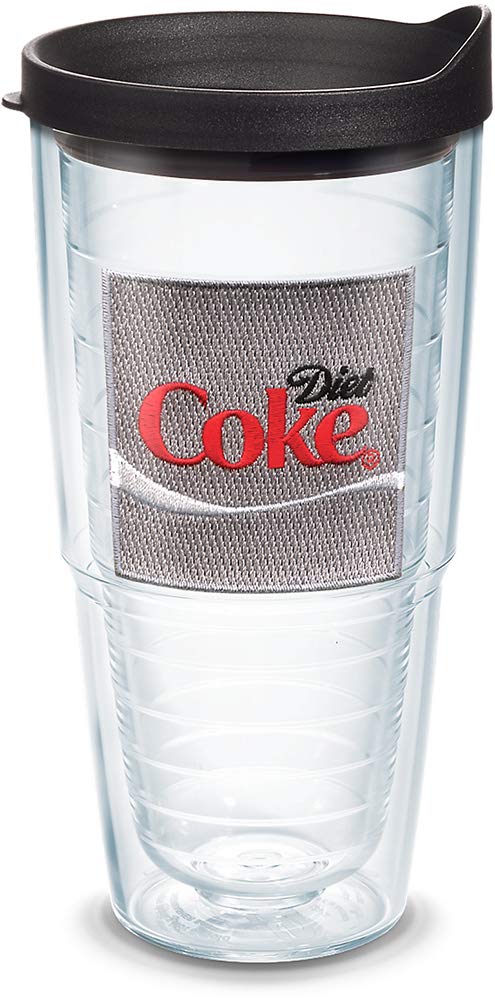 Tervis CocaCola  Diet Coke Insulated Tumbler with Emblem and Black Lid 24oz Clear
