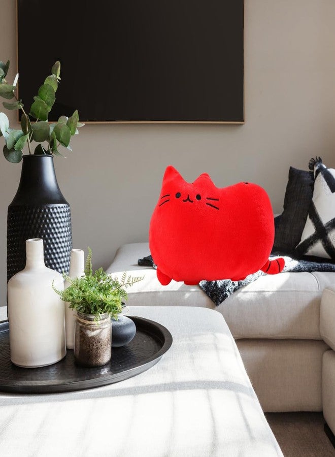 TechMax Solution Cute Red Cat Kawaii Pillow Plush Toy - Image 4