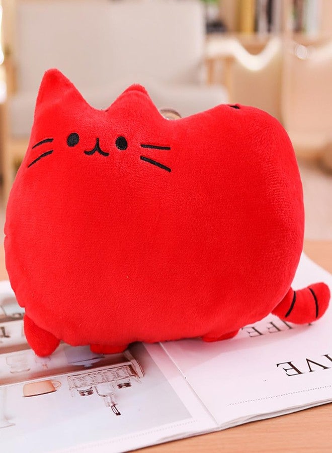 TechMax Solution Cute Red Cat Kawaii Pillow Plush Toy - Image 5
