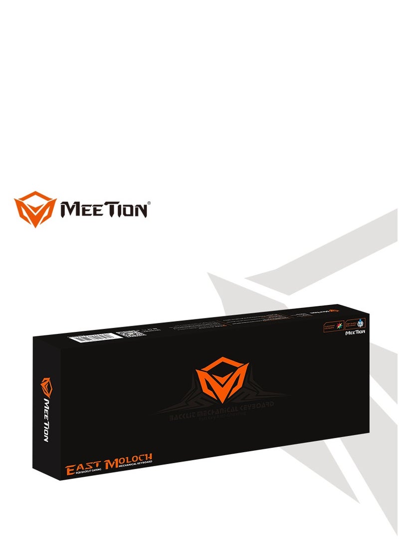 Meetion - Meetion MK01 Classic original design, Full key Anti-ghosting, 12 Multimedia Shortcuts, USB braided cable, Plug & Play, System Compatible RGB Mechanical Keyboard - Image 1