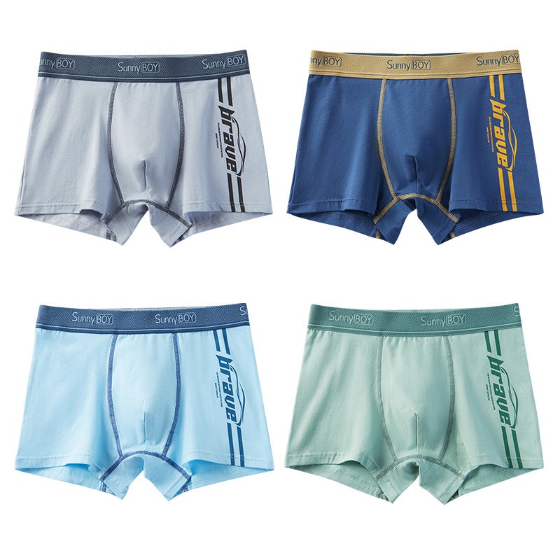 Boys Cotton Breathable Boxer Briefs SN02 colors are complete, starting from one hand 