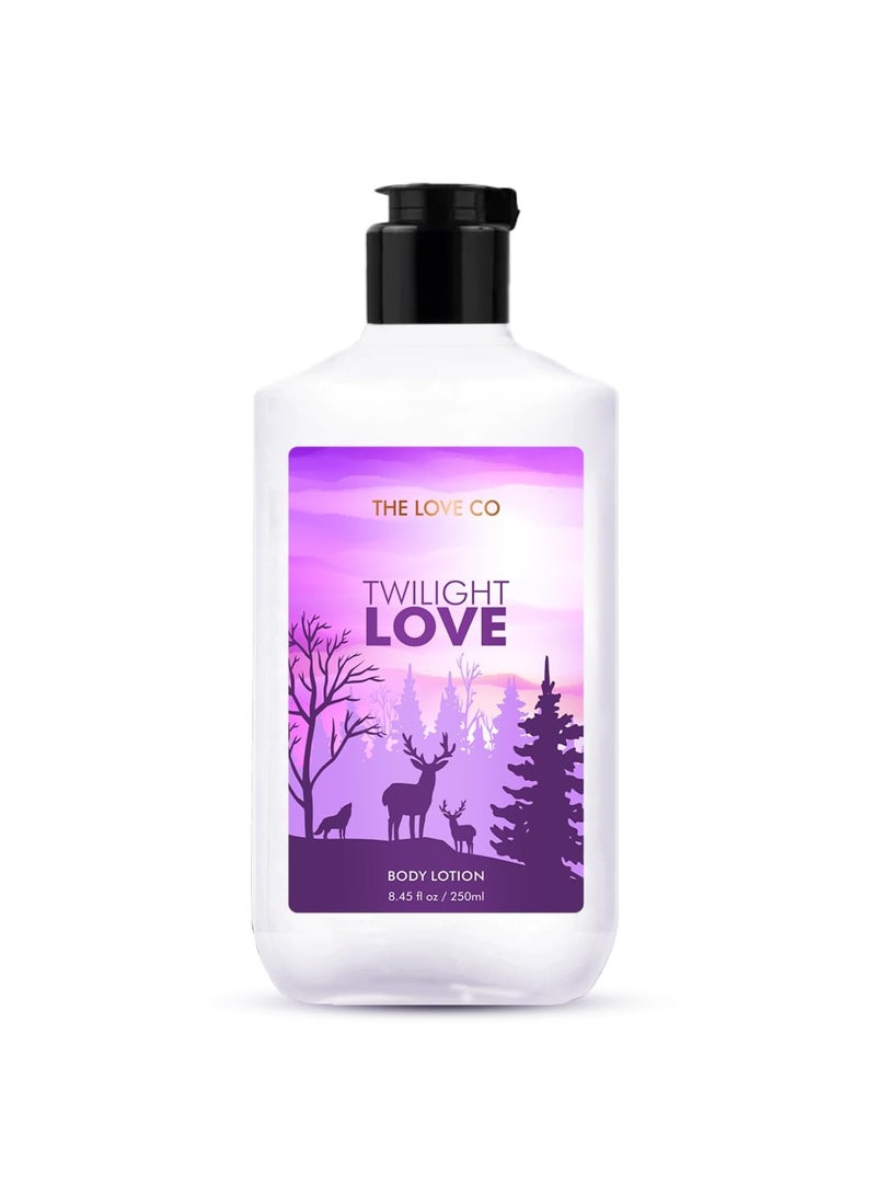 ذا لوف كو. لوشن الجسم توايلايت لوف - 250 مل - كريم مرطب للبشرة الجافة - لوشن للجسم للنساء والرجال - لوشن للجسم للبشرة الجافة بزيت الجوجوبا وزبدة الشيا وفيتامين هـ - Image 1