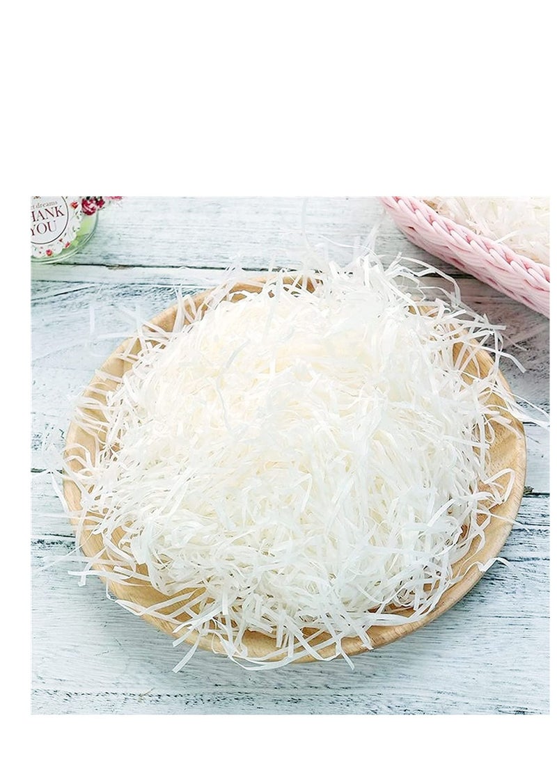 MARKQ Crinkle Cut Shredded Paper Filler for Gift Wrapping Hamper/Basket Filling, Packing Supplies (White) - Image 3
