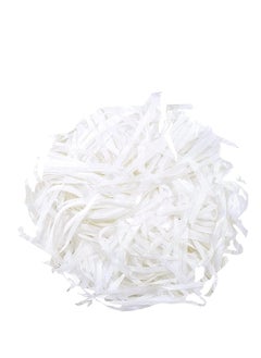 MARKQ 100 grams Crinkle Cut Shredded Paper Filler for Gift Wrapping Hamper - White  - Image 1