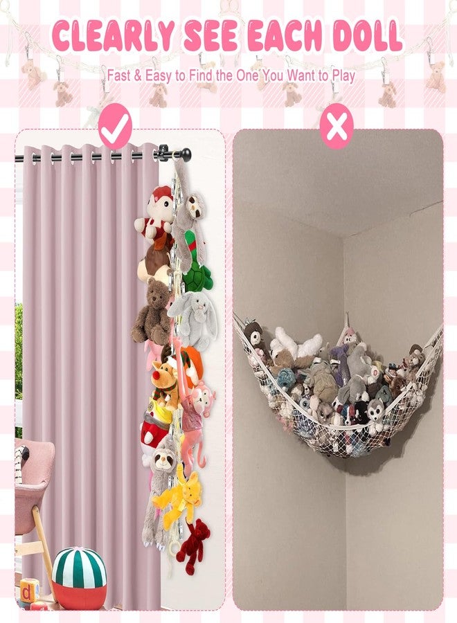 TecoKart® Soft Toy Organizer - 2 Meter Cotton Rope with 25 Clips, Convenient Hanging Storage for Kids Room, Ideal for Plush Toys Organization - Image 4
