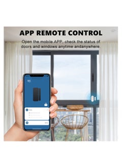 UanTii Smart Door Window Open/Close Detector with Light Sound Alarm, Tuya WIFI Wireless Door Contactor Alarm Sensor, Smart Life App Monitor  - Image 2