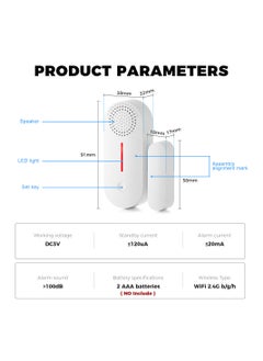 كاشف فتح/إغلاق نافذة الباب الذكي مع إنذار صوتي خفيف، مستشعر إنذار ملامس الباب اللاسلكي Tuya WIFI، شاشة تطبيق الحياة الذكية - pzsku/Z98D313DC9D9CA48BE9B0Z/45/_/1698333595/6b3395a9-d514-4cc8-95b1-174c658b0f26