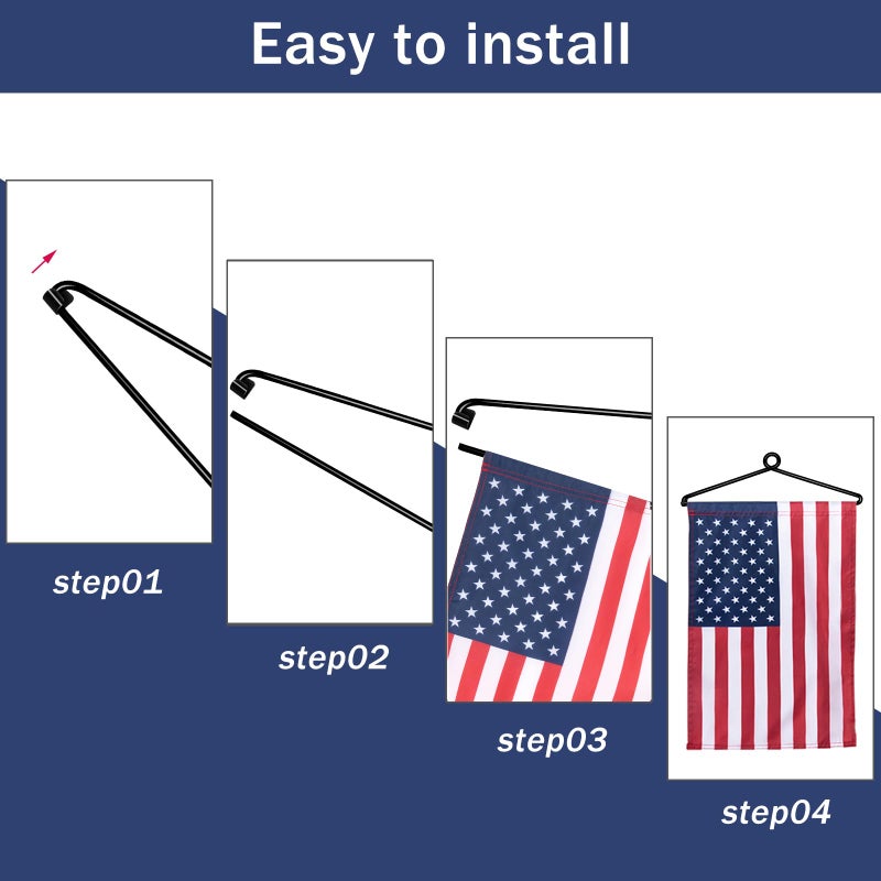 NQ Garden Flag Hanger for Wall - Fits Width Up to 13 inches, Indoor & Outdoor Banner Hanger, House & Mailbox Flag Holder (1 Pack) - Image 3